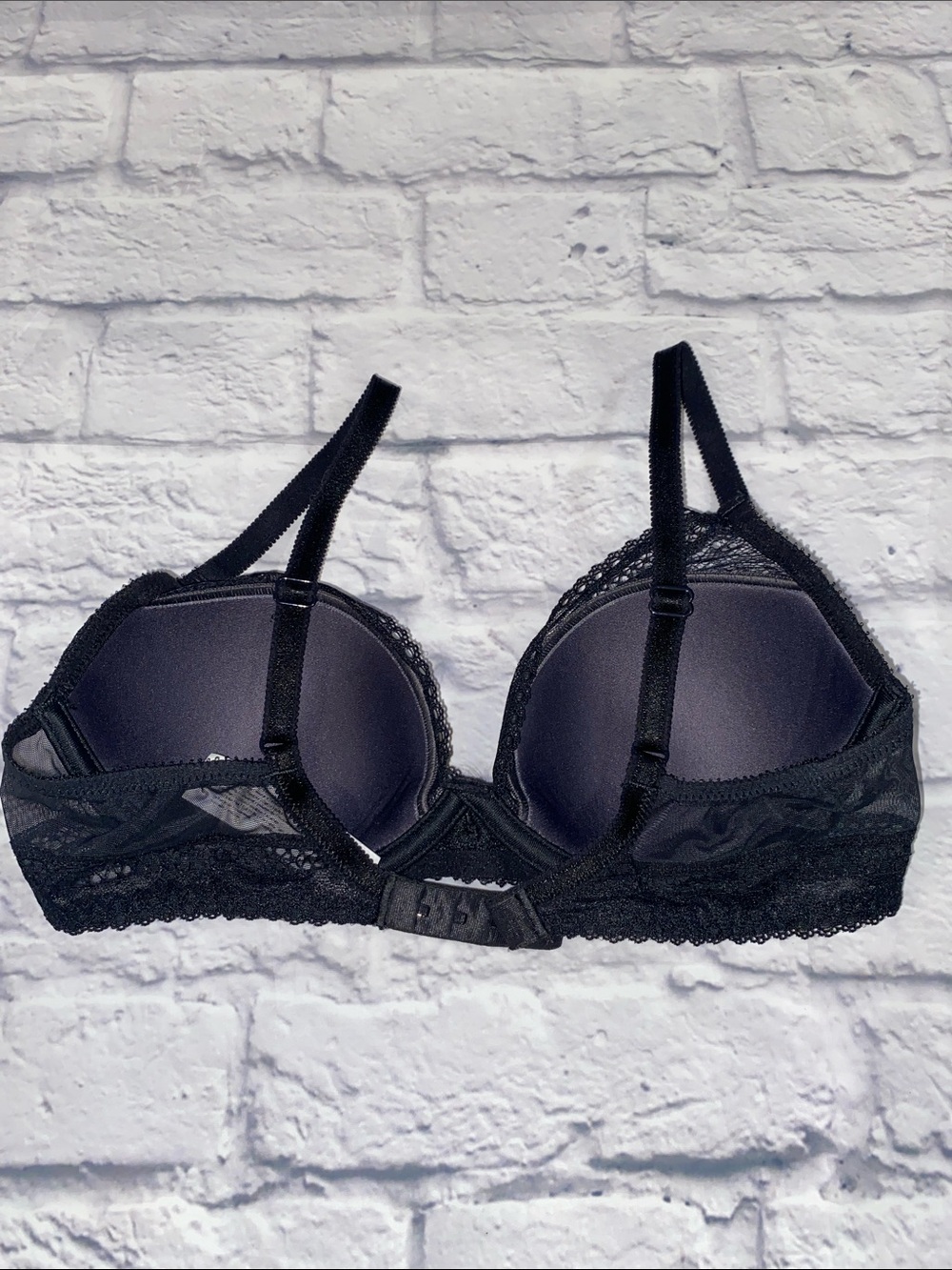 Chantelle Festivite Lace Plunge Bra Black 32C Style#C36820-011 - Picture 2 of 11